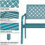 Powder Coated Steel Outdoor Bench-735163184