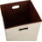 Rectangular Foldable Laundry Basket Hamper, Beige,Brown