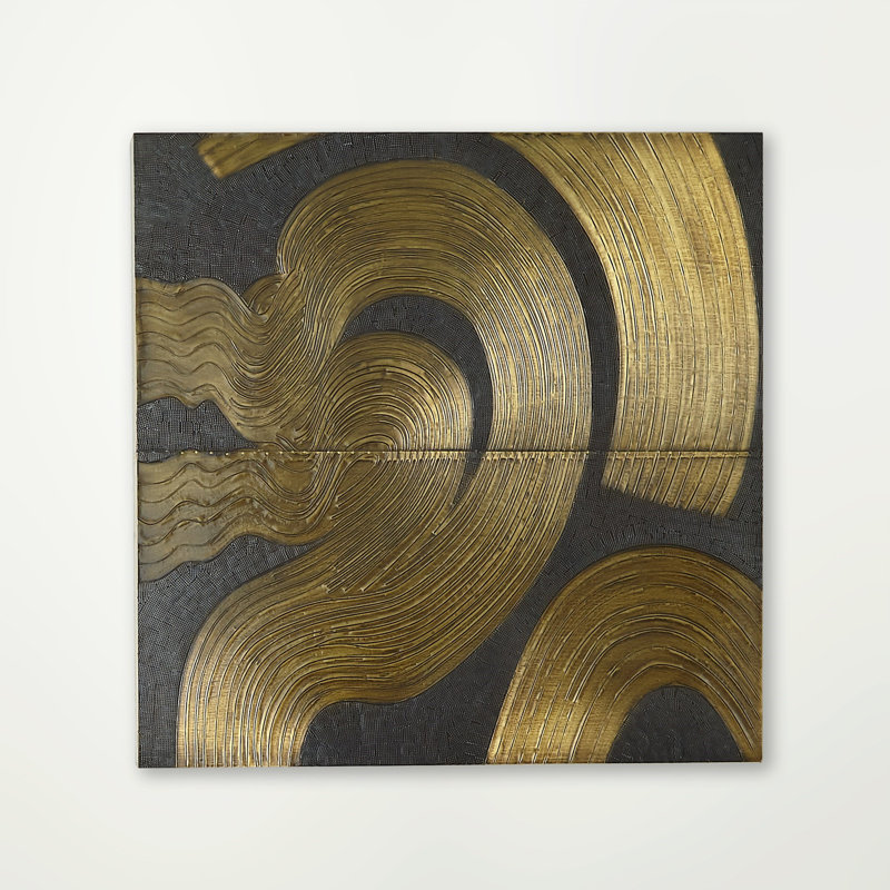 Panneau mural C Courants-Laiton / Bronze-A
