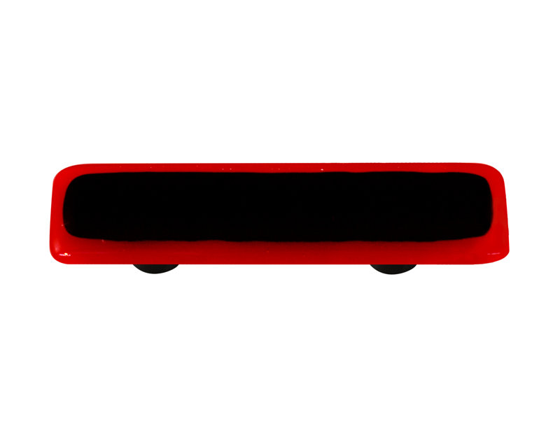 Poignée barre 3 po Borders, Noir / Rouge brique