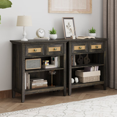 28'' 2 Drawer Accent Storage Cabinet,Set of 2