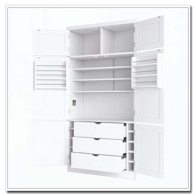 Grand garde-manger autoportant pour grande cuisine, Blanc