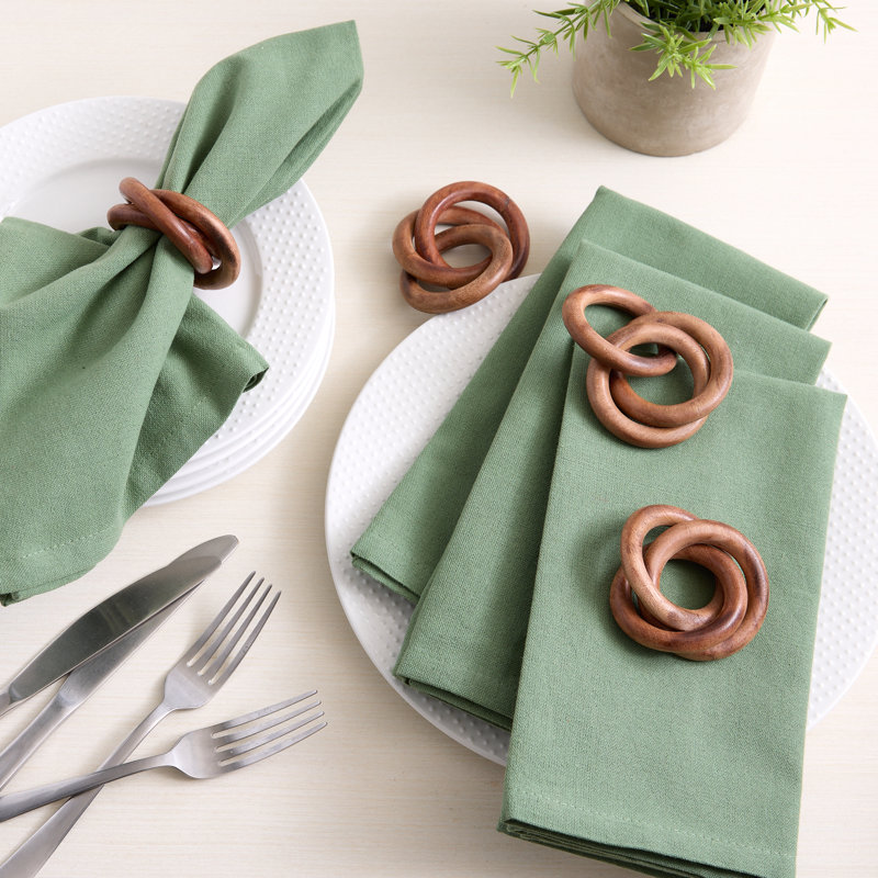  Wood Ring Napkin Set/4