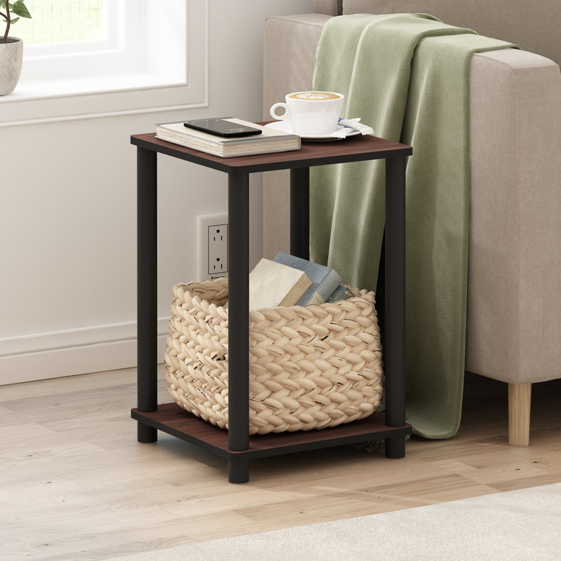 End Table, Dark Cherry, Black