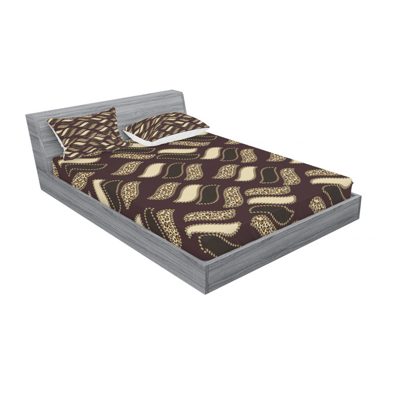 Ensemble de draps à peau ethnique guépard, Double