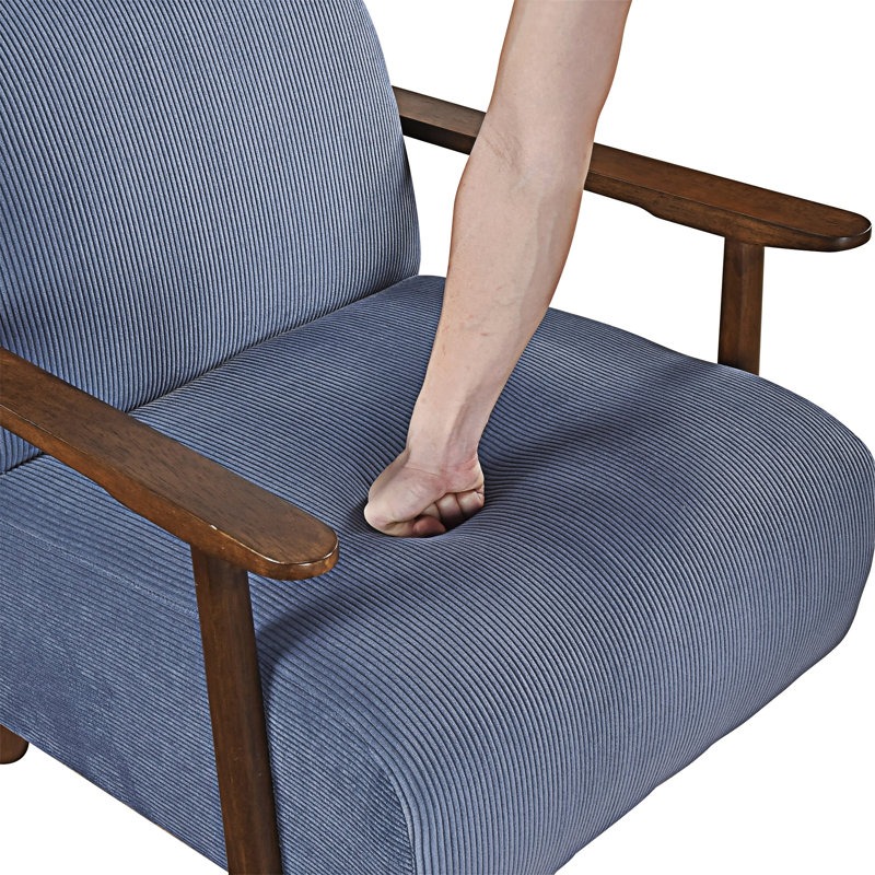 Chaise d'appoint rembourrée, Bleu