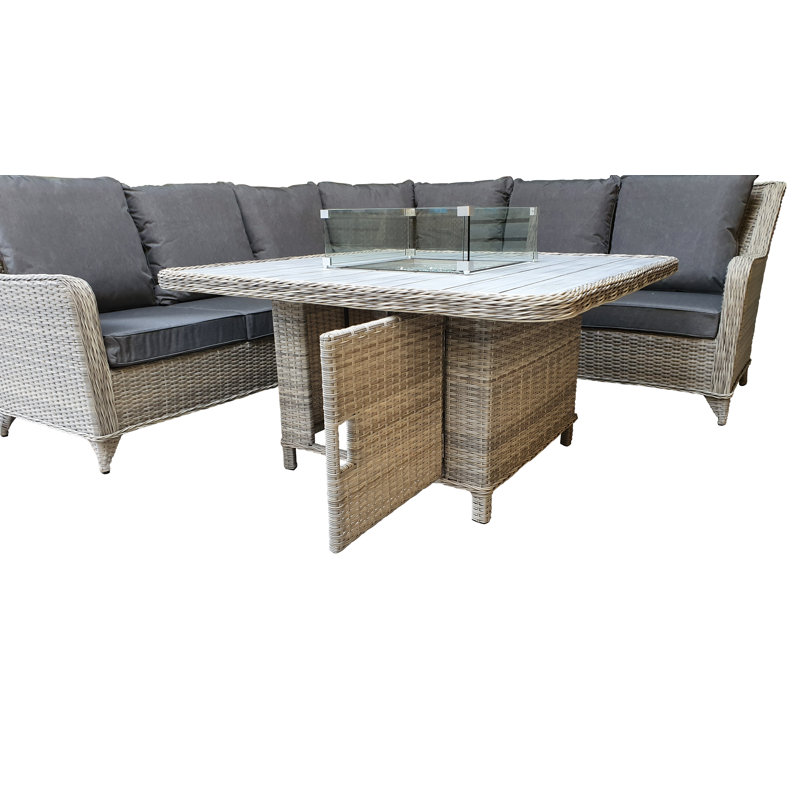Wrenly 8 Seater Rattan Corner Sofa Set