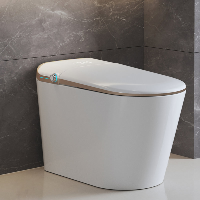 MEDUNJESS Upgraded Smart Toilet With Aromatherapy, Dual Control Knobs, Auto Lid, Heated Seat, Instant Warm Water, Wireless Remote & Full Safety Features