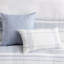 Housse de couette en coton double / grand - 5 pièces de style moderne avec fermeture à boutons et couvre-oreillers décoratifs à motif de rayures colorées et tissées