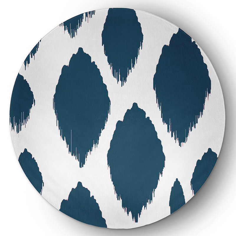Ishani Chenille Abstract Indoor Rug, Round 5'