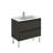 Ambra Freestanding Standard Single Vanity Bathroom Vanity With Ceramic Top with Mirror-51260030-125004422