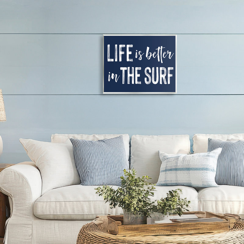 «Life Better In Surf», plaque murale par Leted and Lined