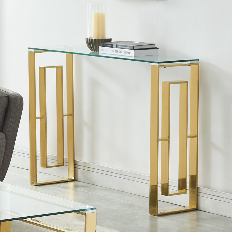 Menzel 39.5'' Console Table, Gold