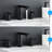 8-Inch Matte Black Widespread Faucet, Waterfall Bathroom Sink 2 Handles, Pop Up Drain Assembly, Hose Faucet With Spout, 2-Handles Vanity Drain, Supply Hose,-123061683