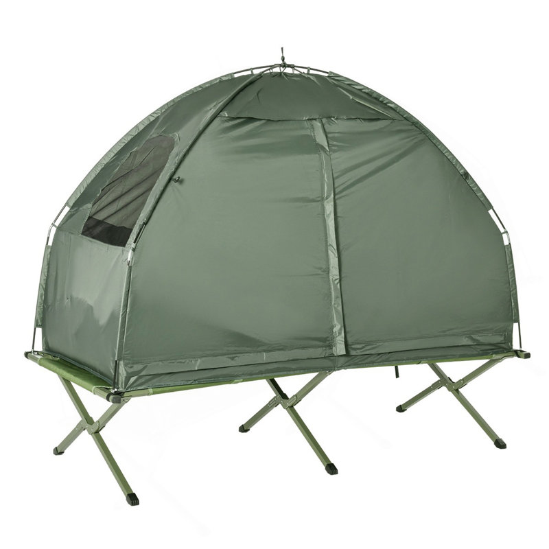 Lit de camping pliant tout-en-un pour adultes, lit de camping portatif pour lit simple