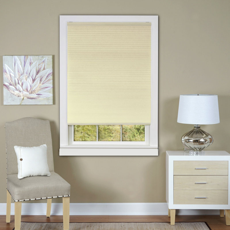 Semi Sheer Pleated Shade, Alabaster, 36" W x 64" L
