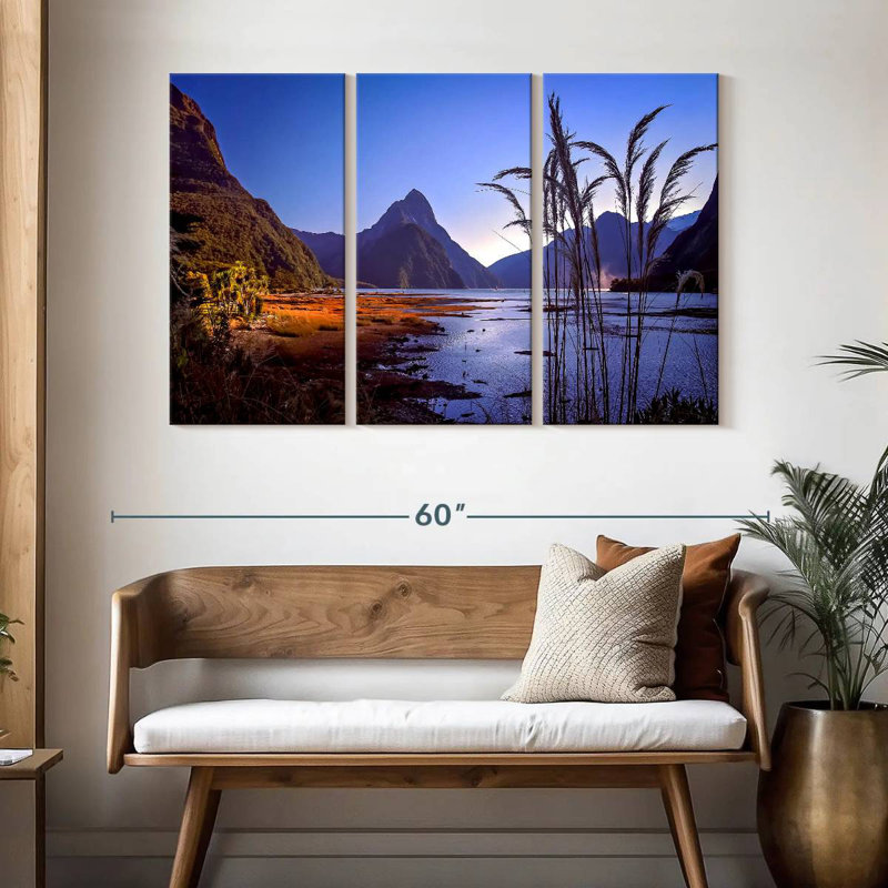 Milford Sound, lever du jour, H 32 po x l 50 po