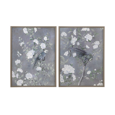 Birds & Blooms Framed Print s/2