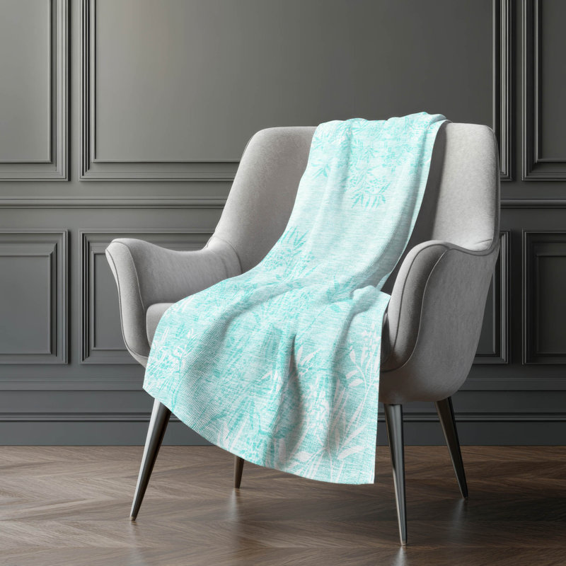 Jeté floral Sherpa ASB673 Addison, Sarcelle