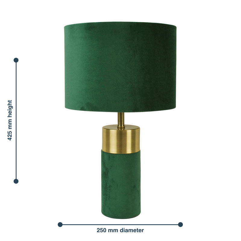 Koby Metal Table Lamp, Green, Green/Gold