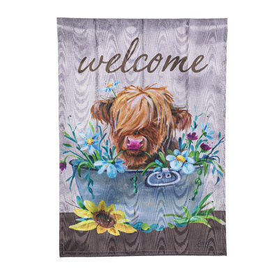 Drapeau de jardin de vache Highland