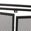 Pare-étincelles élégant en fer au fini mat - H 30,29 po x l 40,92 po noir avec élément décoratif
