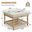 Table basse en tissu avec rangement Gladis-114311594