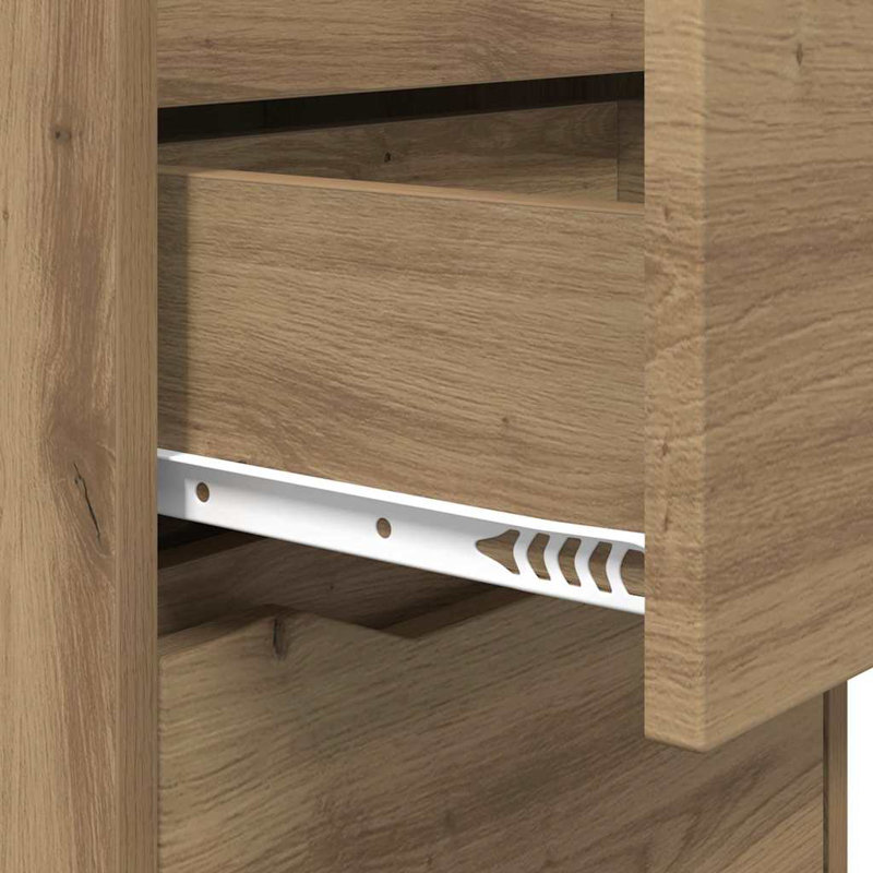 40 cm W Bedside Table, Artisan Oak