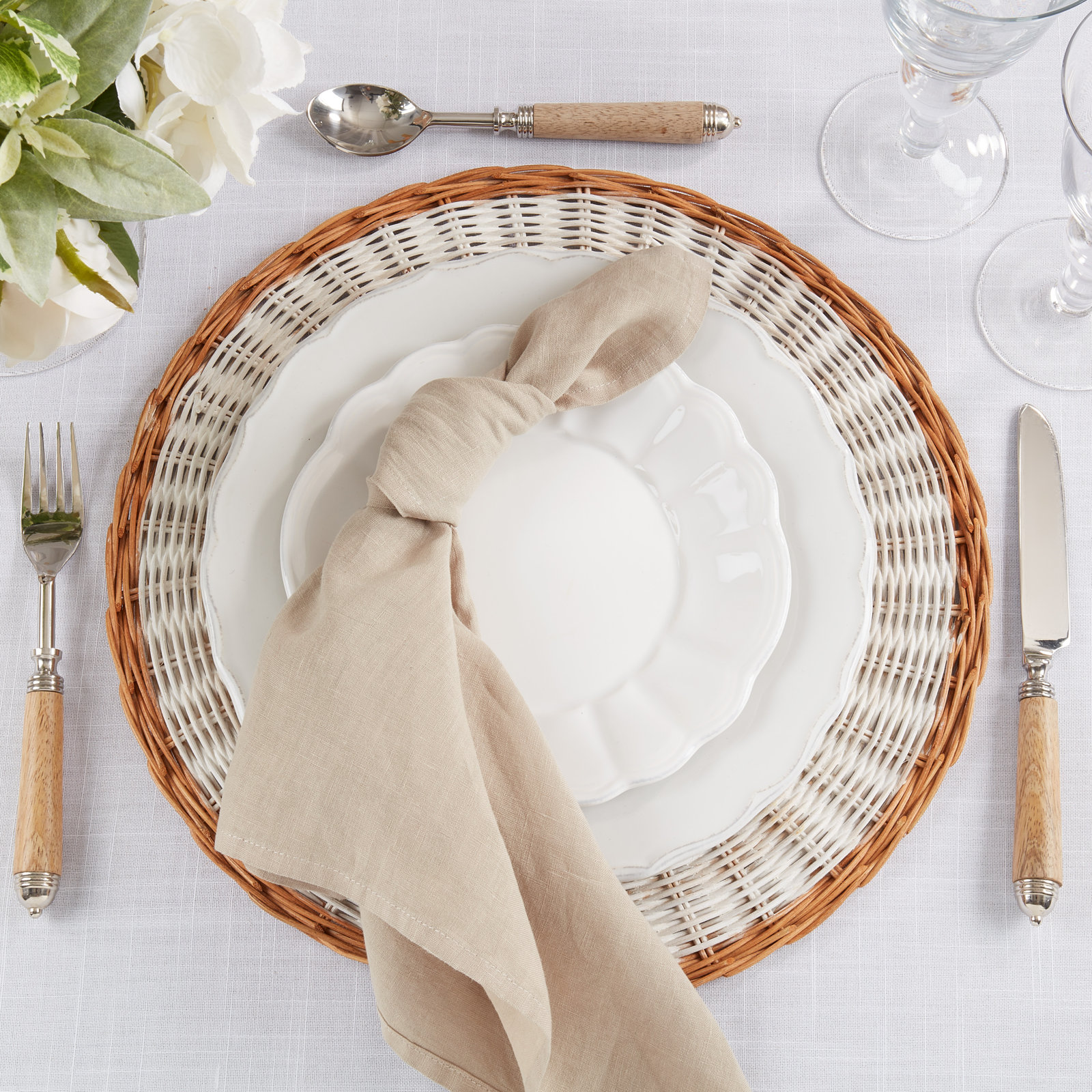 Caliban Linen Square Napkin, Natural
