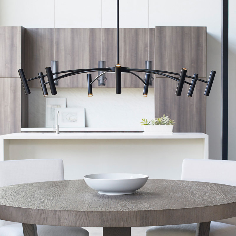 Aerial 9 - Light LED Chandelier, 7" H x 50" W x 50" D
