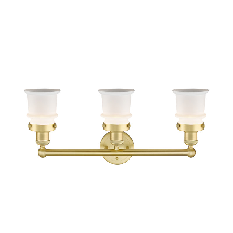 Cailen 3 - Light Dimmable Vanity Light, Matte White, Satin Gold