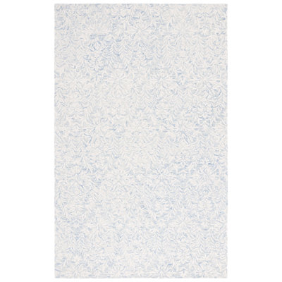 Analysia Ebony Hand Tufted Wool Pile Floral Rug