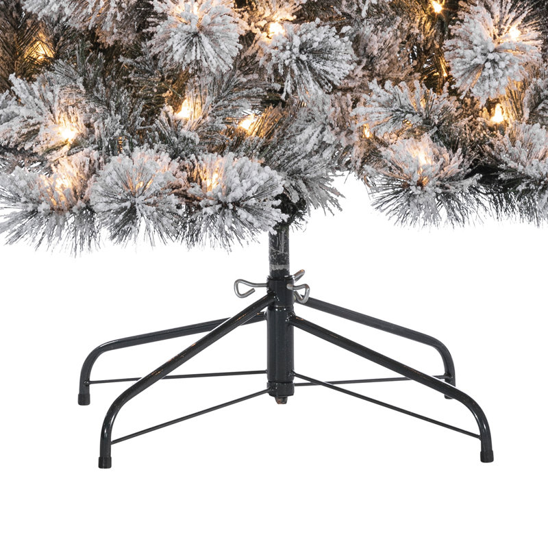 Lighted Artificial Pine Christmas Tree, 6.5'