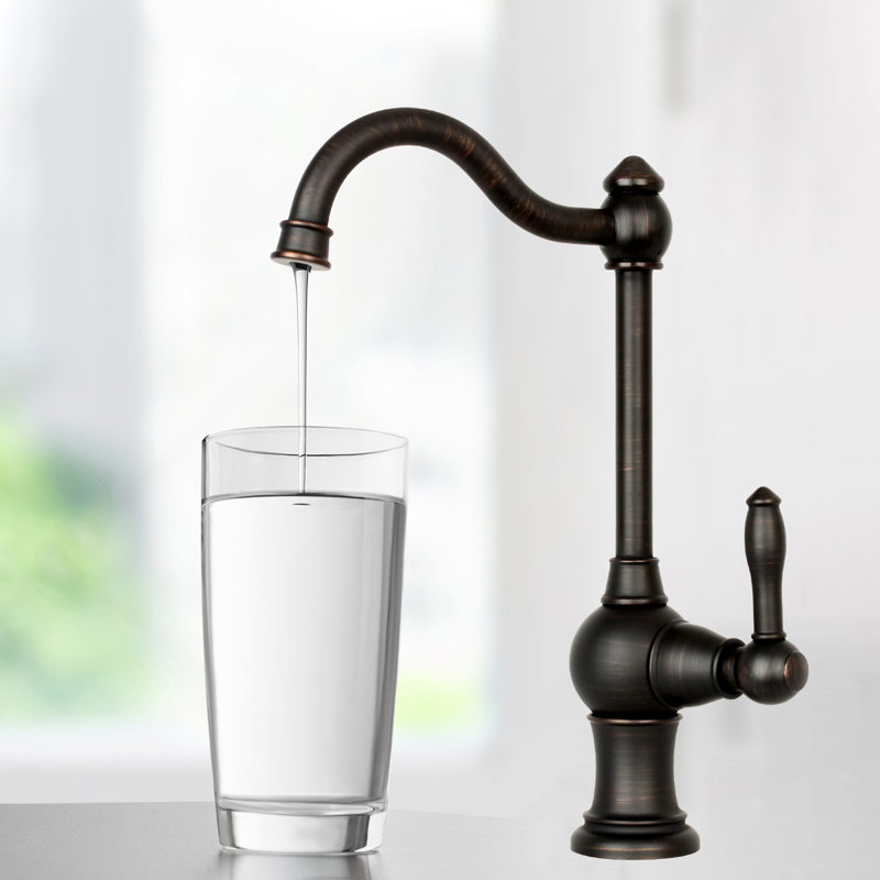 Robinet filtre à eau avec poignée simple pour eau froide, Bronze huilé
