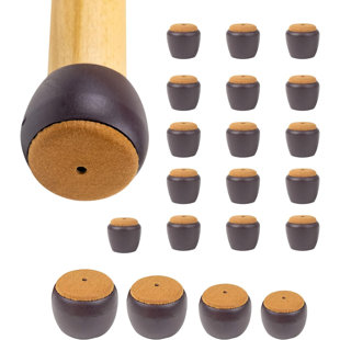 Chair Surfer Chair Leg Caps Floor Protectors (16 Set, M 25-29mm) - Rubber Elastic Caps with High-Density Felt for Easy Hardwood Floor Protection - Gliders, Furniture Felt Pads