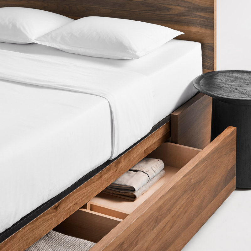 Homecoming Solid Wood Bed, Walnut, Queen