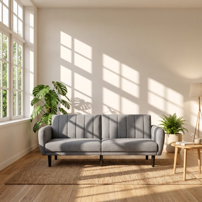 Canapé futon convertible en bois d'hévéa l 81 po x P 32,5 po x H 32,5 po Kanepe
