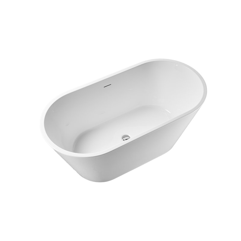 60" x 30" Freestanding Acrylic Bathtub
