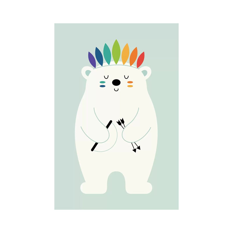Be Brave Polar by Andy Westface - Wrapped Canvas Print, 30.48 cm H x 45.72 cm W