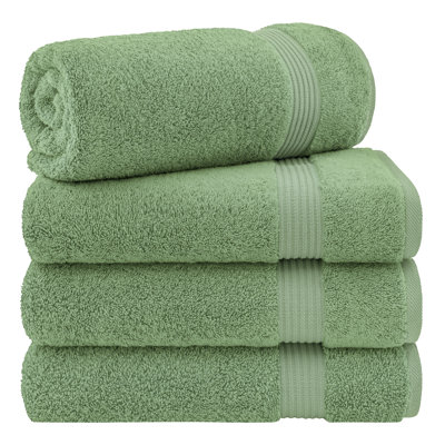 Ensemble de serviettes de bain 100% coton turque 4 pièces, serviettes de bain douces et absorbantes