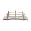 Pont de jardin en bois de 5 pi avec rampe en arc pour votre cour arrière, bois naturel