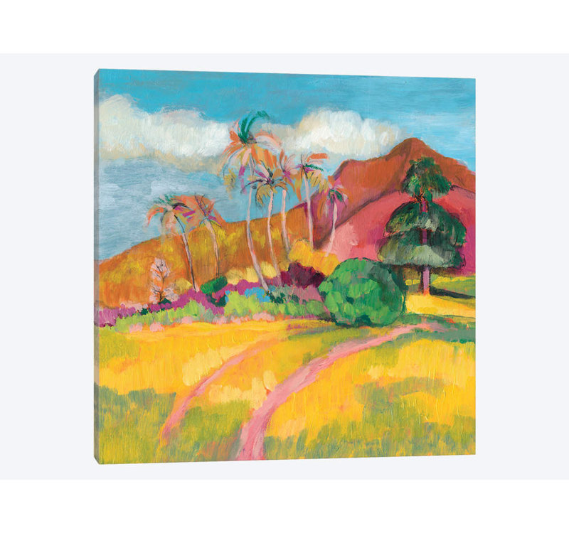 « ode to gauguin i », impression sur toile, H 12 po x l 12 po x P 1,5 po, Toile tendue, Pas de tapis