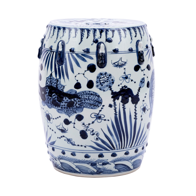 Fish Motif Garden Stool