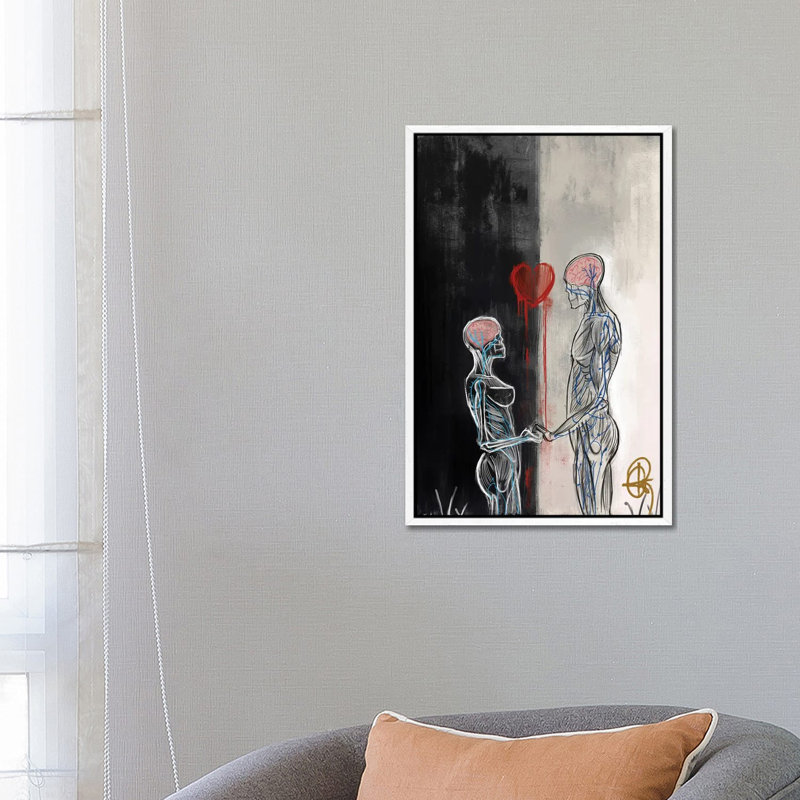 Loving V. Virginia by Gordon Rowe - Print on Canvas, White Framed, 66.04 cm H x 45.72 cm W