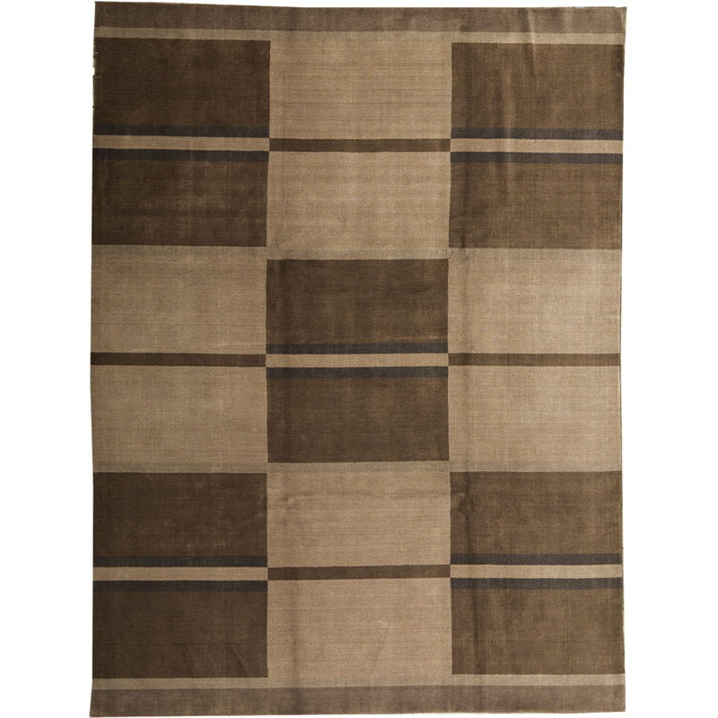 Geometric Area Rug in Brown