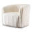 Sydney 34.6" Wide Upholstered Swivel Armchair, Round Barrel Chair