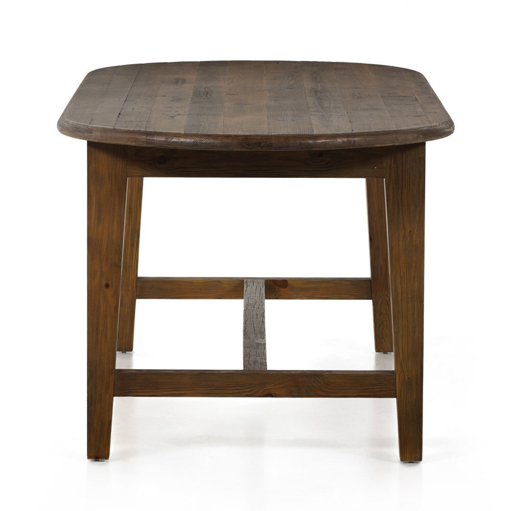 Isadore Solid Wood Dining Table, 30" H x 110.25" L x 35.5" W, Honey Pine