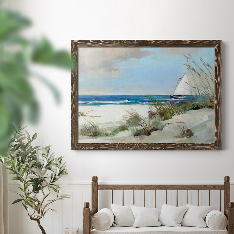 Midnight Breeze - Peinture sur toile encadrée, H 37,5 po x l 27,5 po x P 1,5 po, Noyer