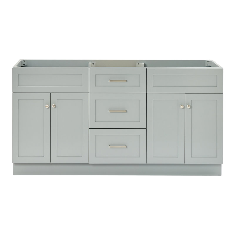 Base de meuble-lavabo double Paulla, Gris