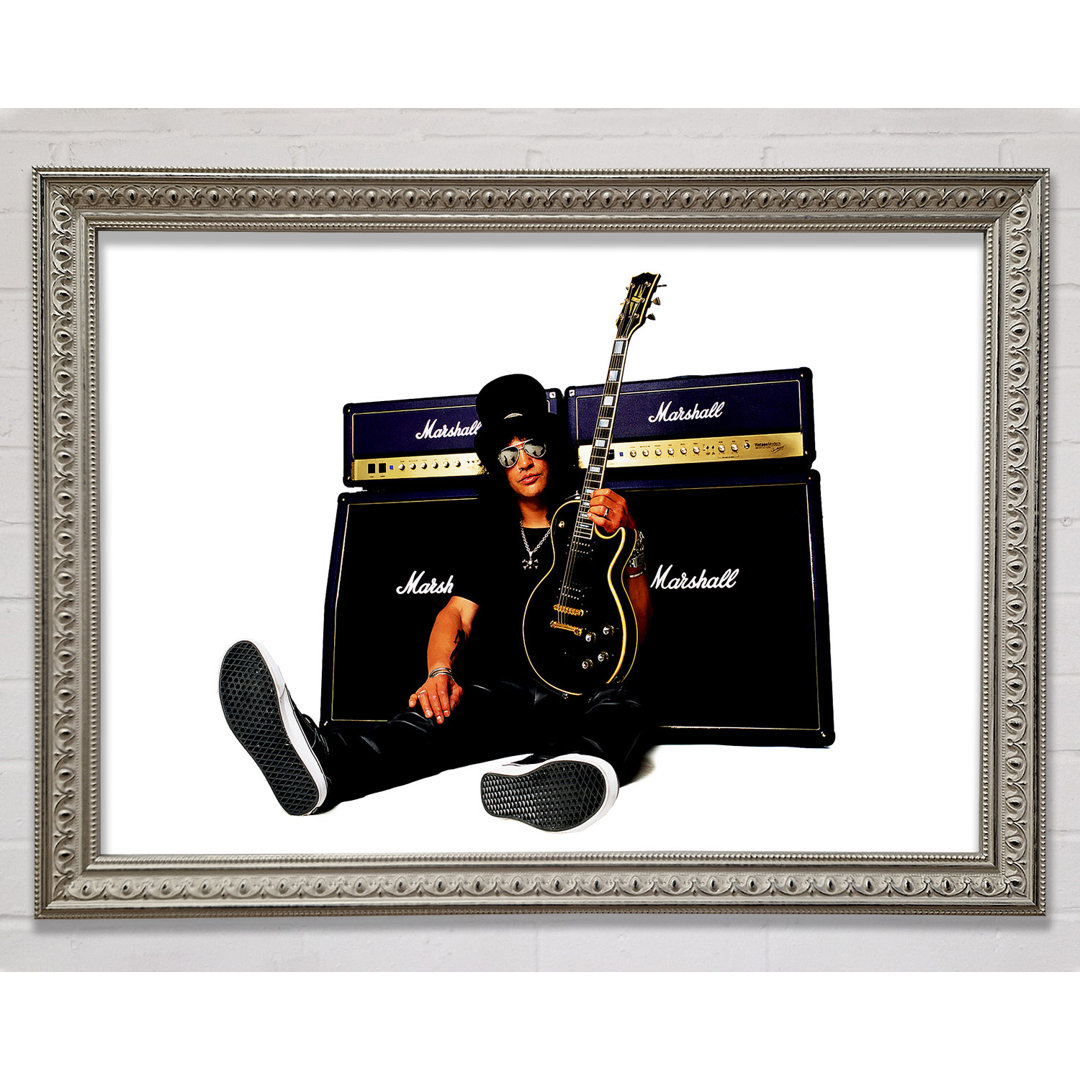 Slash Marshall Amps - Einzelner Bilderrahmen Druck